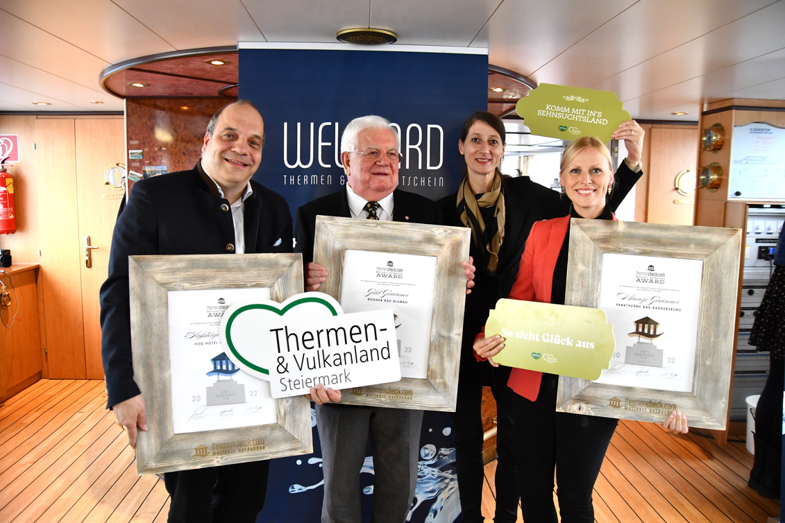 Die Gewinner des Thermencheck Awards kommen aus dem Thermen- & Vulkanland Steiermark | © Thermen- & Vulkanland | Christian Thomaser