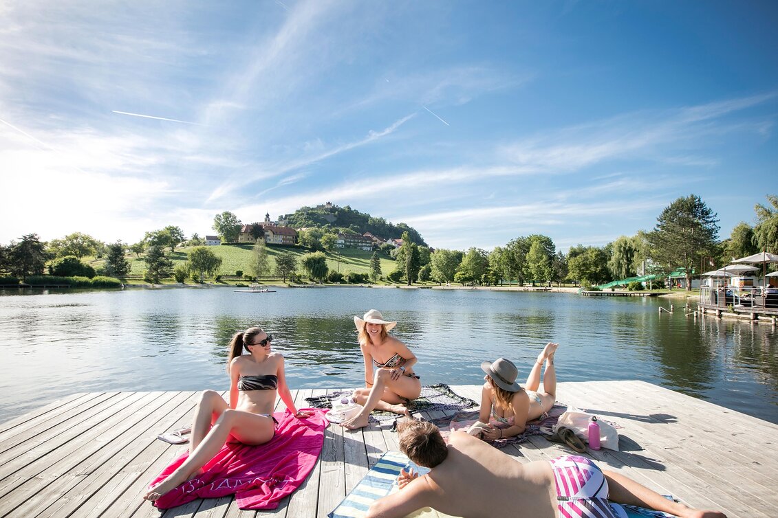 Tolles Panorama im Seebad Riegersburg | © Thermen- & Vulkanland | Harald Eisenberger