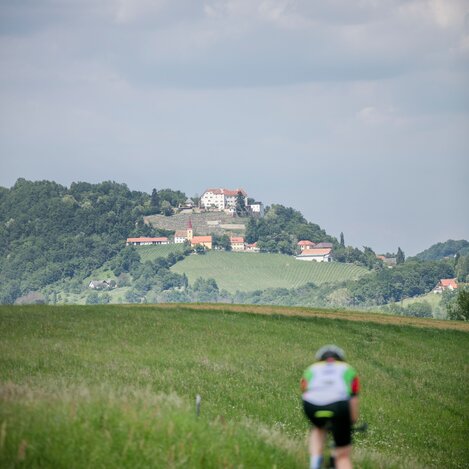 Cycling to Kapfenstein Castle on the Castle Road | © Thermen- & Vulkanland | Harald Eisenberger