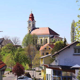  Blick zur Pfarr- und Wallfahrtskirche Klein Mariazell Eichkögl | © Gemeinde Eichkögl I Thomas Brandl