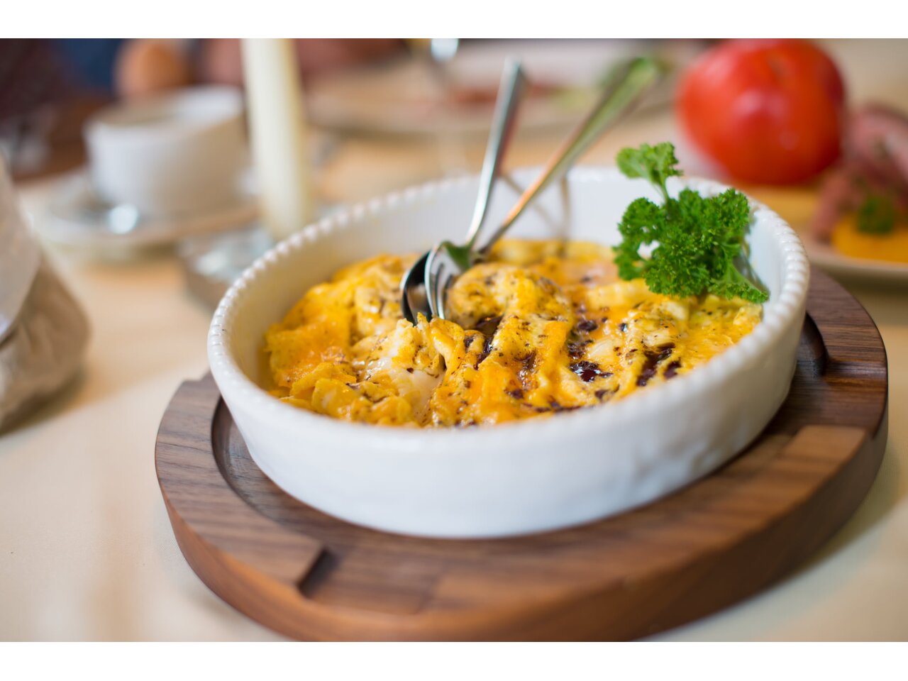 Frühstück, Eierspeis, Eier, Malerwinkl | © Malerwinkl Restaurant + Kunsthotel, Jean Van Luelik Photographer