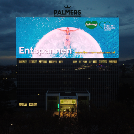 Das Thermen- & Vulkanland auf der größten Werbefläche Europas | © Steiermark Tourismus