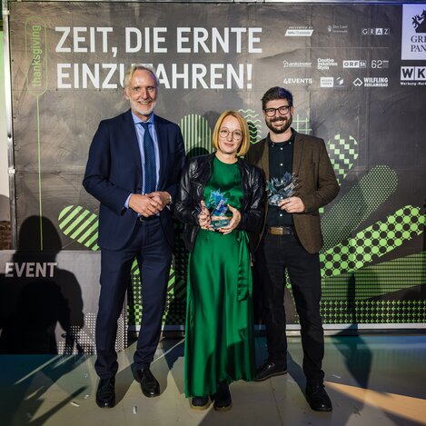 Stadtrat Günter Riegler, Michaela Eibel & Christoph Tlapak (M-Effekt) (v.l.n.r.) | © Mandl/jack-coleman.com