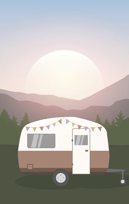 wanderlust camping adventure in the wilderness with camper | ©krissikunterbunt - stock.adobe.com | Kristina Bolgert