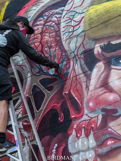 Street Art Künstler Nychos  | © Bryan Birdman Mier | birdman