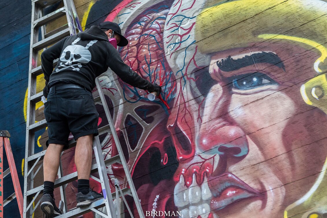 Street Art Künstler Nychos  | © Bryan Birdman Mier | birdman