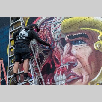 Street Art Künstler Nychos  | © Bryan Birdman Mier | birdman