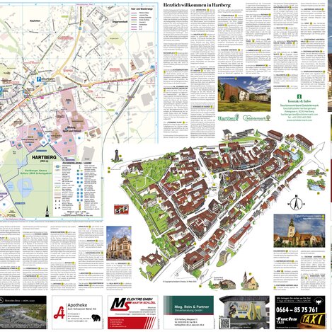 City map and included hiking & leisure map of Hartbergerland | © Oststeiermark Tourismus
