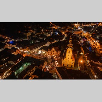 Luftaufnahme Hartberg im Advent | ©  Oststeiermark Tourismus | Rene Strasser