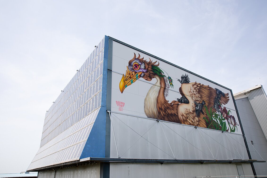 Spraykunstwerk von Mateus Bailon beim Ökopark Hartberg | ©  Oststeiermark Tourismus | Rabbit Eye Movement