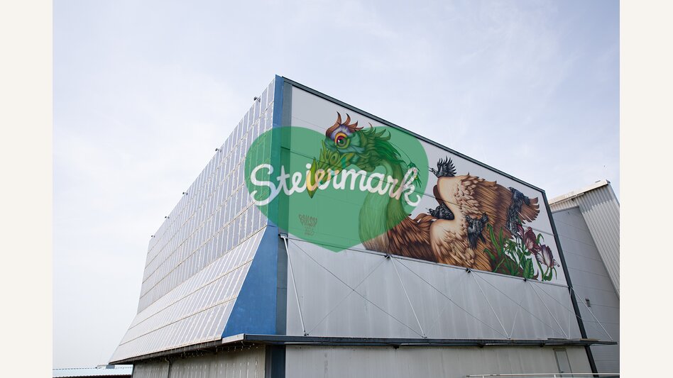 Spraykunstwerk von Mateus Bailon beim Ökopark Hartberg | ©  Oststeiermark Tourismus | Rabbit Eye Movement