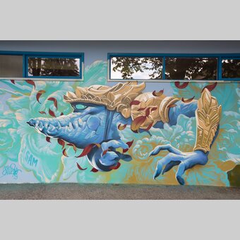 Spraykunstwerk von Saturno beim HERZ in Hartberg | ©  Oststeiermark Tourismus | Christian Fischer