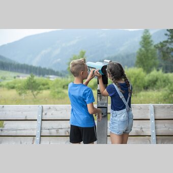 Fernglas am Moorlehrpfad Teichalm | Rene Strasser | © Oststeiermark Tourismus, Rene Strasser