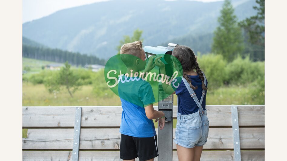 Fernglas am Moorlehrpfad Teichalm | Rene Strasser | © Oststeiermark Tourismus, Rene Strasser