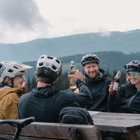 Stop off at the Glatzl Trahütten Alm | © Verein Tourismusentwicklung Steirischer Wechsel | Roastmedia