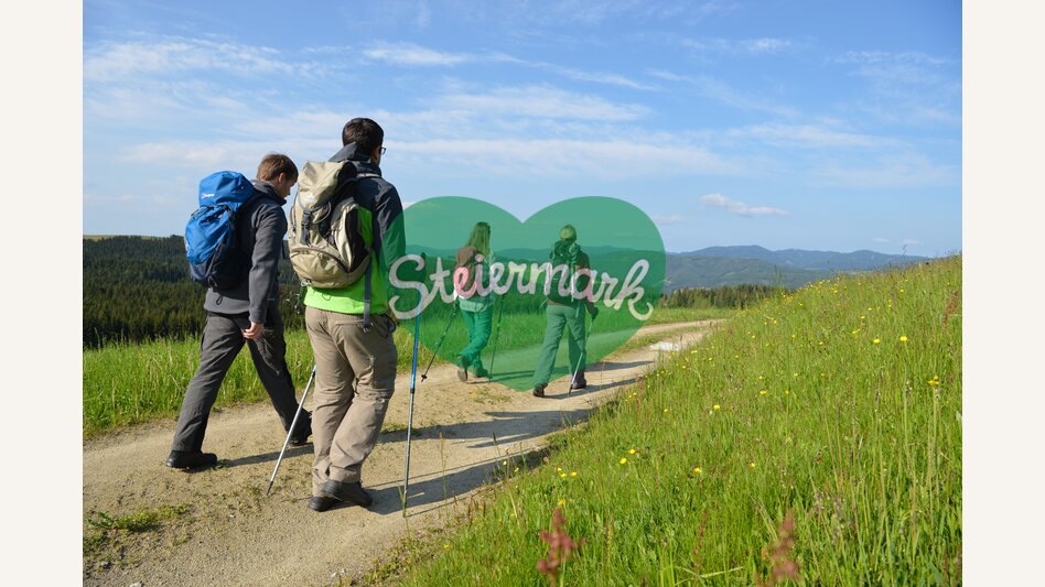 Wandern mit Freunden in St. Jakob im Walde in der Oststeiermark | ©  Oststeiermark Tourismus | Kurt Elmleitner