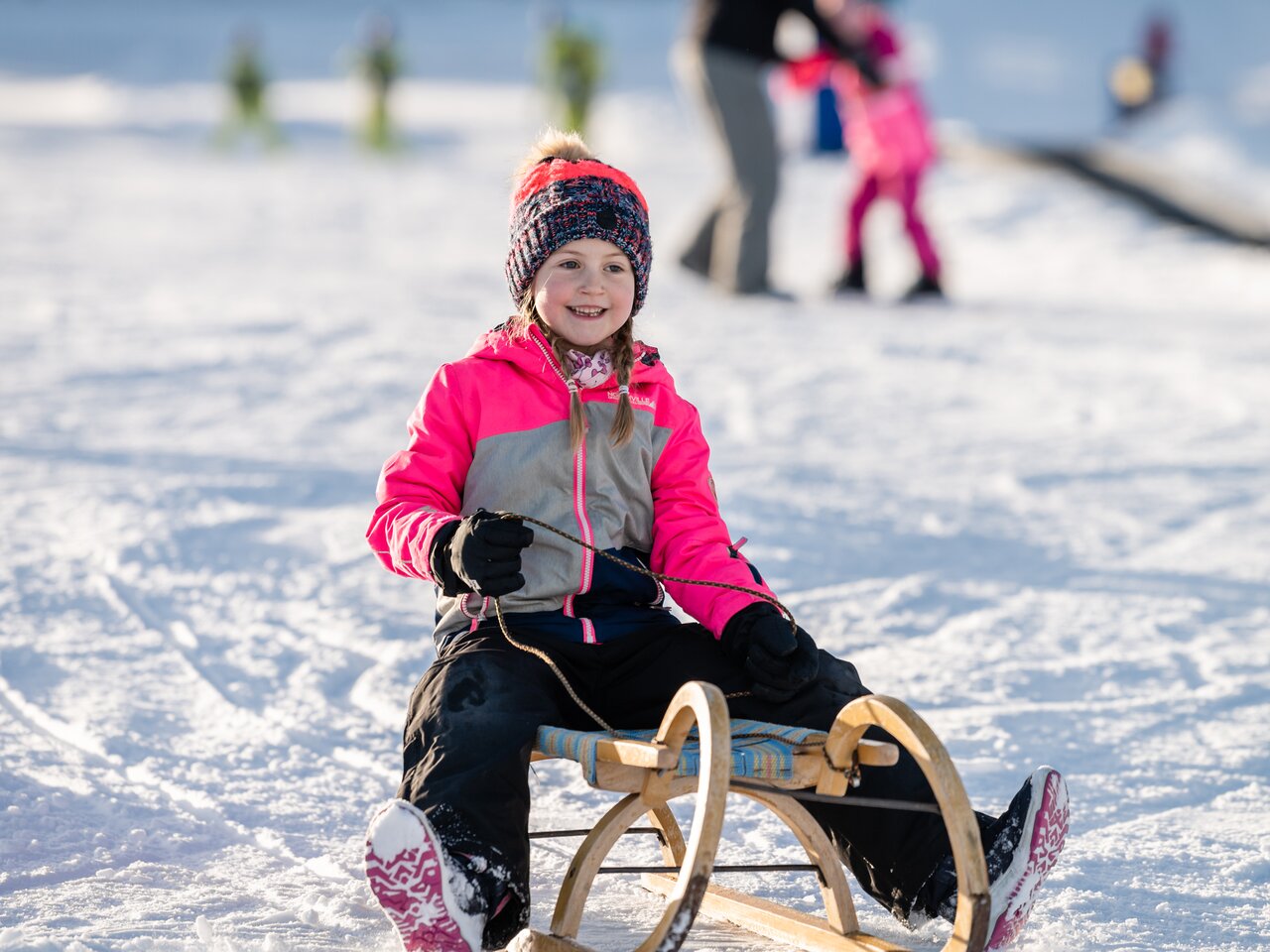 Rodeln und Schlitten fahren