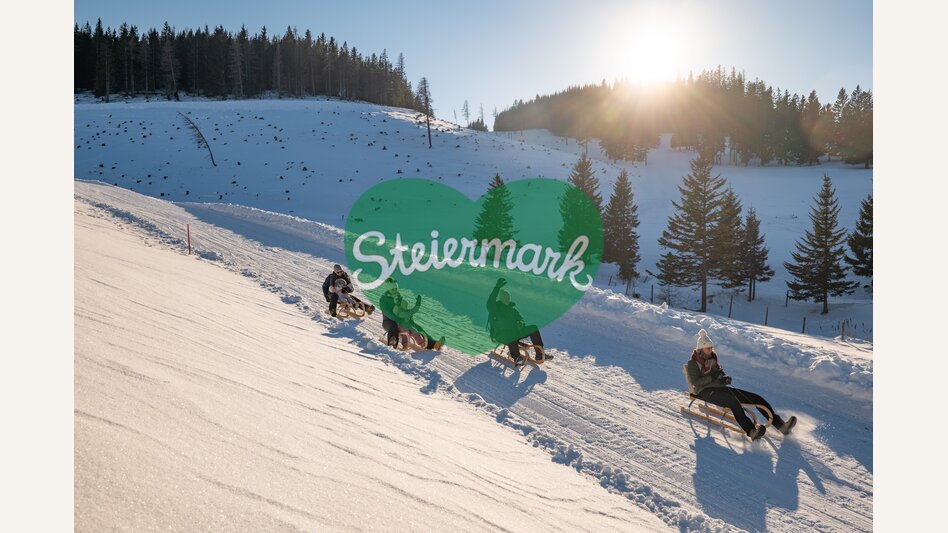Gruppe am Rodeln | © Oststeiermark Tourismus | Bernhard Bergmann