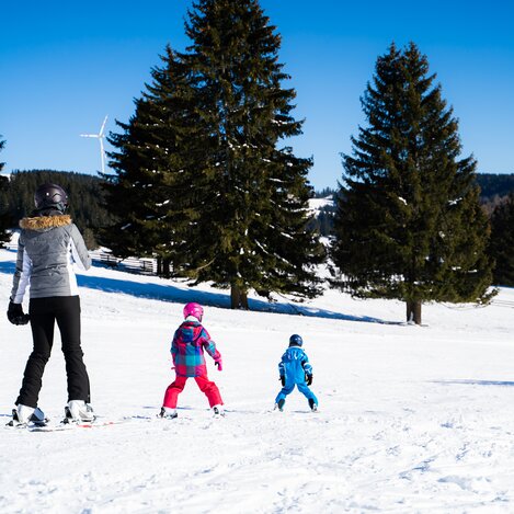 Skifahren bei den Holzmeisterliften im Almenland in der Oststeiermark | © TV Oststeiermark | Fabian Trummer