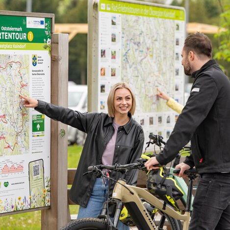 Übersichtstafel Gartentour in der Oststeiermark | © TV Oststeiermark | Rene Strasser