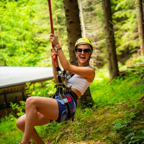 Kletterspaß im Almerlebnispark auf der Teichalm  | © TV Oststeiermark | Fabian Trummer/5komma5sinne 