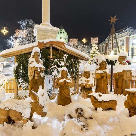 Verschneite Krippe beim Hauptplatz in Weiz | © Oststeiermark Tourismus | Harald Eisenberger