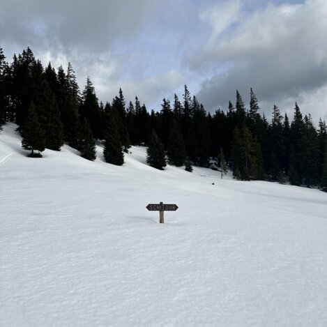Beschilderung bei der Skitour im Joglland-Waldheimat | © Oststeiermark Tourismus | Anna Fink