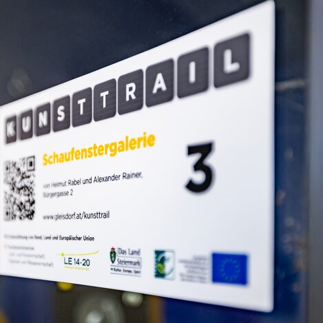Kunsttrail Beschilderung in Gleisdorf | © Karl Schrotter Photograph