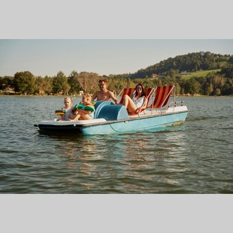 Tretboot fahren im Stubenbergsee in der Oststeiermark | ©  Oststeiermark Tourismus | Markus Lang-Bichl