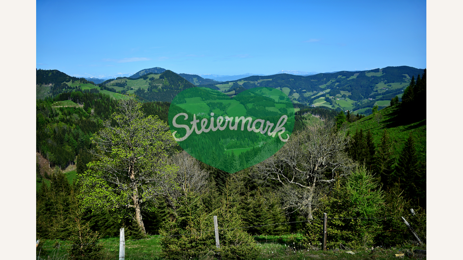 Gebirgslandschaft im Almenland in der Oststeiermark | © Oststeiermark Tourismus | Christian Strassegger