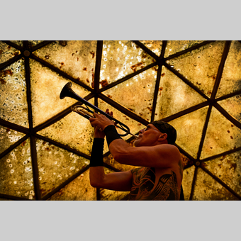 Trompetist im Klangdom in Pischelsdorf | © Oststeiermark Tourismus | Christian Strassegger