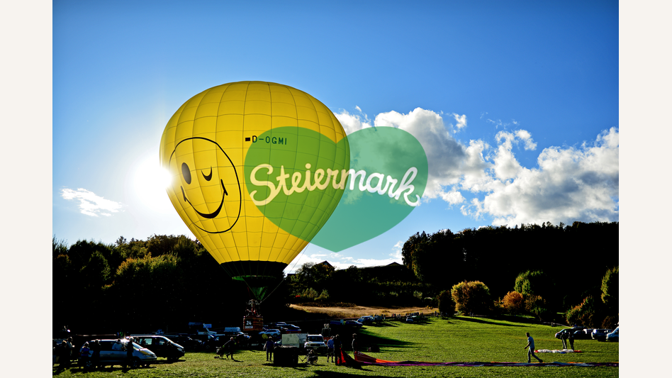 Heißluftballon beim Ballonstartplatz Puch bei Weiz | © Oststeiermark Tourismus | Christian Strassegger