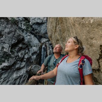 Wanderung in der Bärenschützklamm im Naturpark Almenland in der Oststeiermark | © 
Oststeiermark Tourismus | studiodraussen