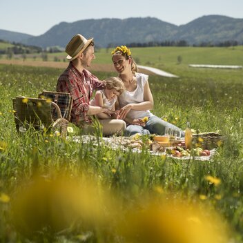 Family picnic in dandelion meadow | Bernhard Bergmann | © Oststeiermark Tourismus, Bernhard Bergmann