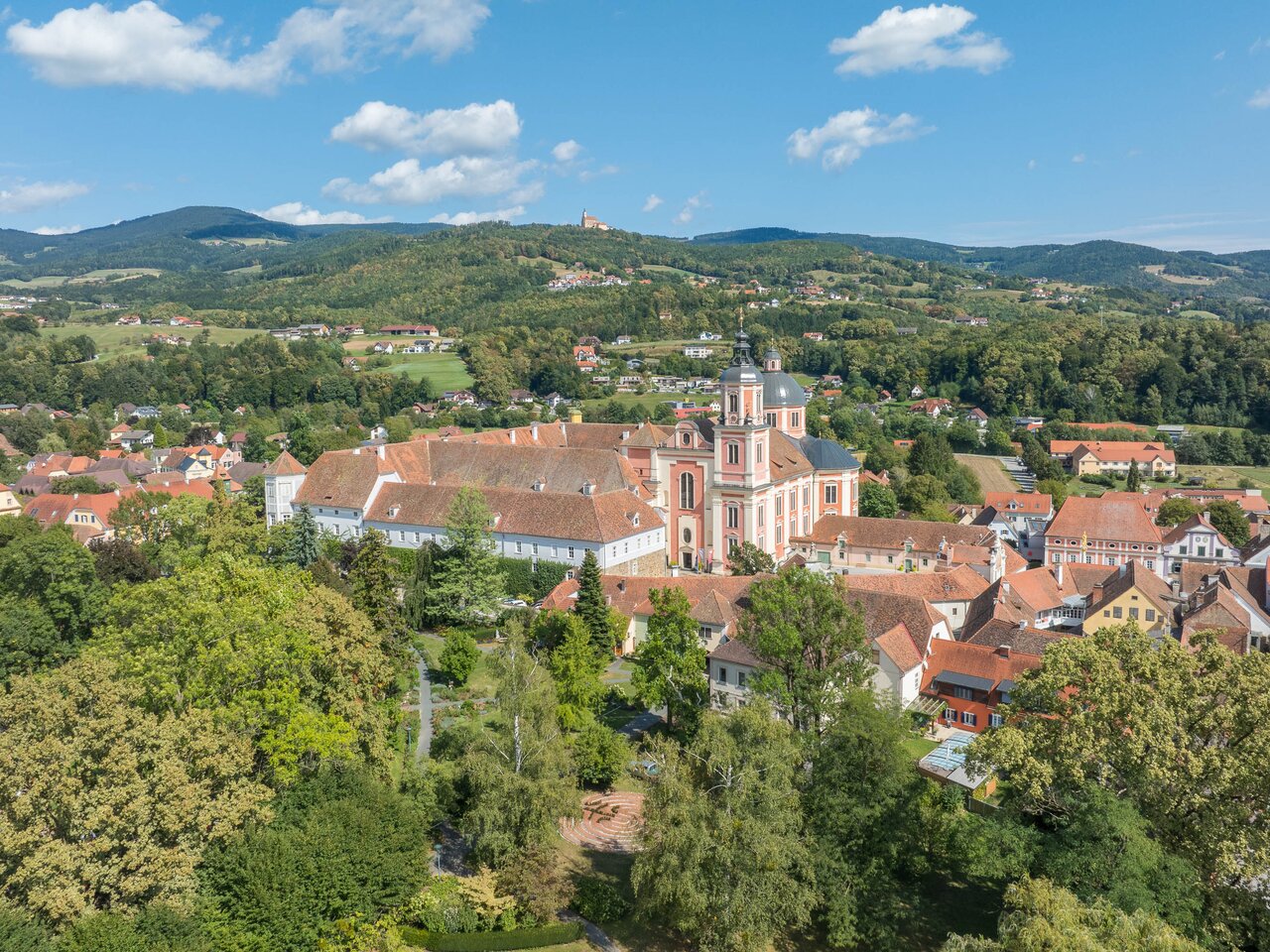 Aerial view of the Pöllau Valley Nature Park | © Oststeiermark Tourismus | Helmut Schweighofer