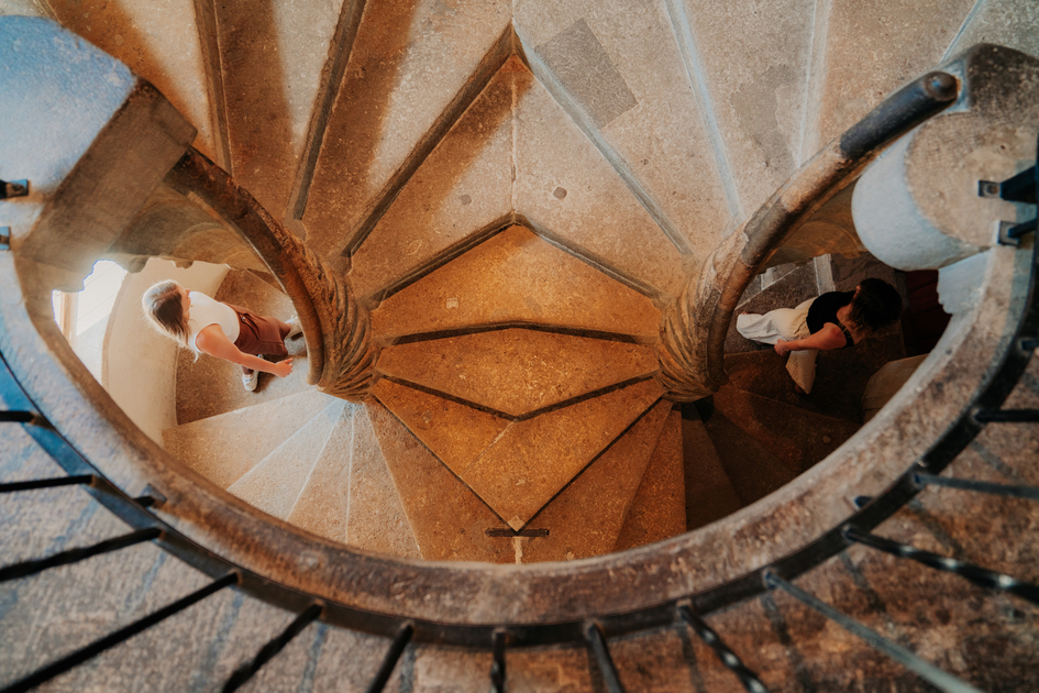 Double spiral staircase in the Graz Burg | © Graz Region | studio draussen