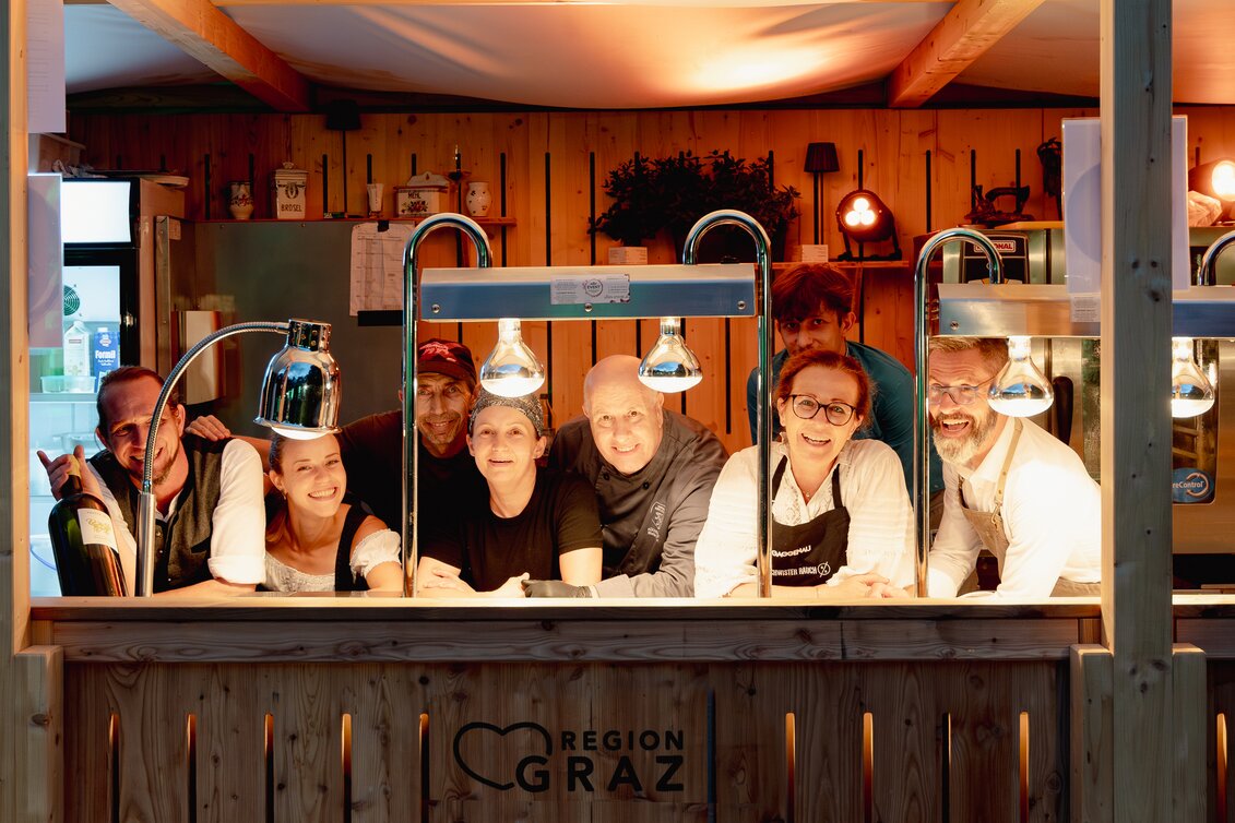 Roman Pekarz vom Kreuzwort (rechts außen) und sein kongeniales Team! | © Region Graz | www.wolfganghummer.com