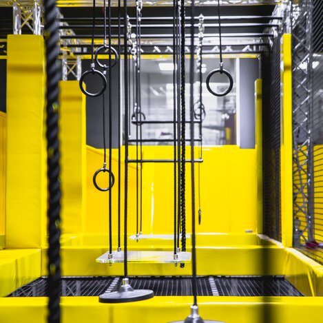 Ninja Parcour in der Jumparea in der Playworld in Spielberg | © Playworld Spielberg | Playworld Spielberg