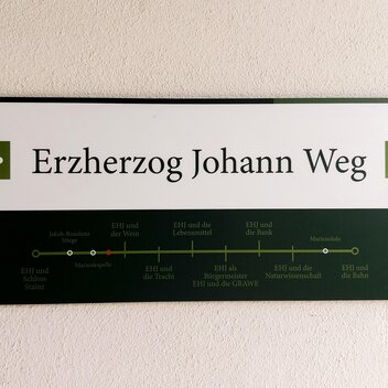 Übersichtsschild Erzherzog Johann Weg | Gabriele Grandl | © Busreisen Steiermark
