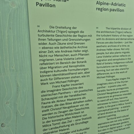 Infos zum Alpen-Adria-Pavillon | © Gruppenreisen Steiermark | G. Grandl | © Gruppenreisen Steiermark