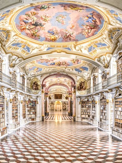 Blick in die weltgrößte Klosterbibliothek | © www.stefanleitner.com | Stefan Leitner