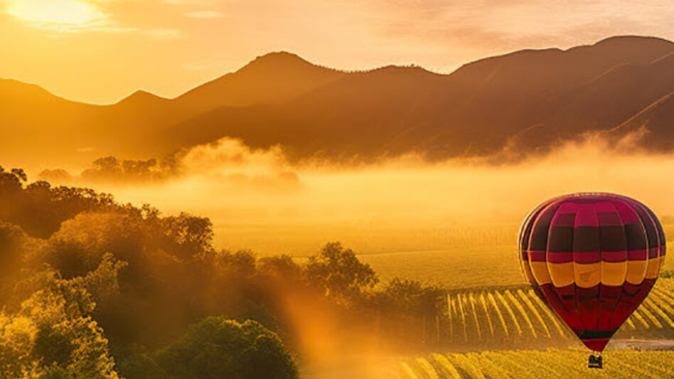 Rund 1,5 Stunden das Vulkanland aus der Vogelperspektive erleben: Ballonstartplatz direkt beim Resort | © Gasspoll - Adobe Stock