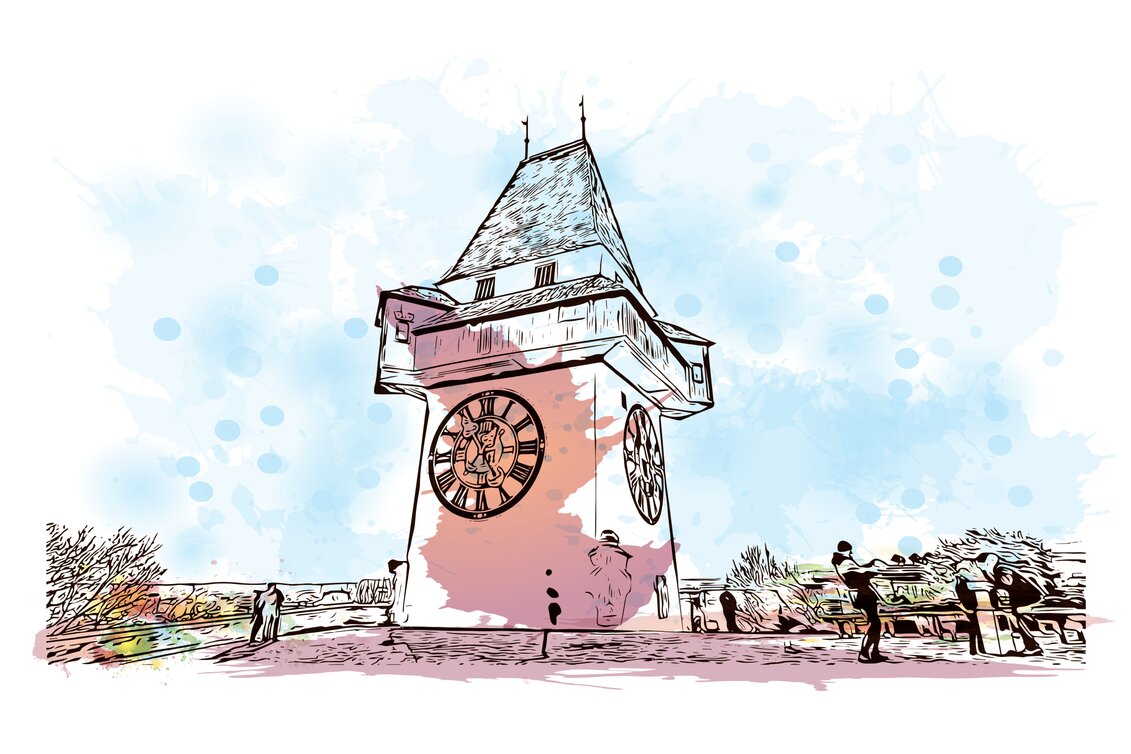 Uhrturm Design  | © AdobeStock | dhanu3182