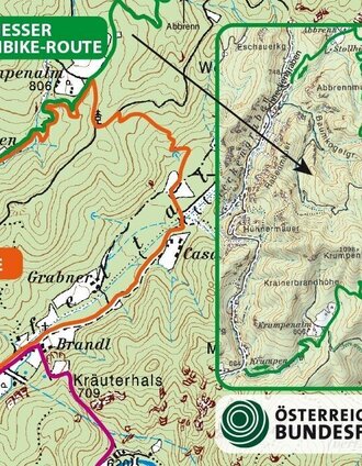 Ausschnitt aus der Karte 2 | Christian Scheucher | © Tourismusverband Wildalpen