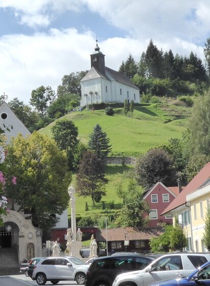 Hauptplatz in Bad Schwanberg und die Josefikirche | © TVB Südsteiermark/Christian Heugl | Christian Heugl | © TVB Südsteiermark/Christian Heugl