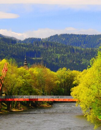 Erste Murüberquerung über die Hohenlimburgbrücke | Andreas Steininger | © TV Hochsteiermark