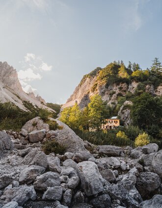 Die Haindlkarhütte in der Hochtorgruppe im Gesäuse | Christoph Lukas | © TV Gesäuse