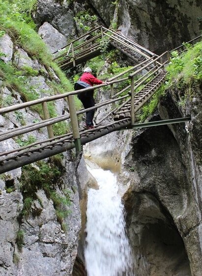 Leitern in der Bärenschützklamm, Naturpark Almenland, Oststeiermark | © Oststeiermark Tourismus | Christine Pollhammer | © Oststeiermark Tourismus