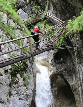 Leitern in der Bärenschützklamm_Naturpark Almenland_Oststeiermark | Christine Pollhammer | © Oststeiermark Tourismus