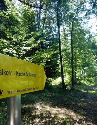 Abzweigung im Bereich der Ferstlhöhe Richtung Gratkorn | Markus Windisch | © Region Graz